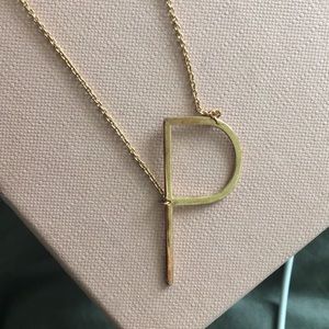 Anthropologie letter P necklace